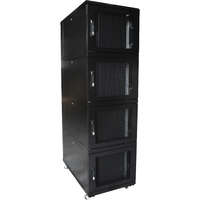 Environ CL600 42U Co-Location Rack 600x1000mm (4 Compartments) Vented (F) Vented (R) B/Panels R/Central-Mgmt Black Flat Pack