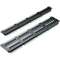 Excel Cat5e 48 Port Unscreened Patch Panel 3U LSA Punch Down Black
