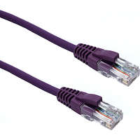 Excel Cat5e Crossover Patch Lead U/UTP Unshielded LSOH Blade Booted 2m Violet
