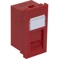 Excel Cat5e (UTP) Unscreened Euromod RJ45 Module Red