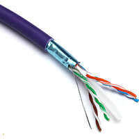 Excel Solid Cat6 Cable F/UTP LSOH CPR Euroclass Dca 1000m Reel Violet