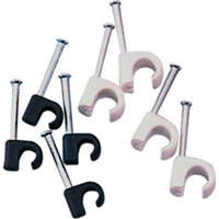 White Round Cable Clip – Suits Cable Dia 5 to 7mm