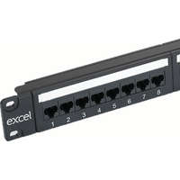 Excel Plus Cat6 24 Port Unscreened Patch Panel 1U LSA Punch Down Black Excel Plus Cat6 24 Port Unscreened Patch Panel 1U LSA Punch Down Black