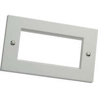 Excel White Double Gang Flat Plate without Blanks Excel White Double Gang Flat Plate without Blanks